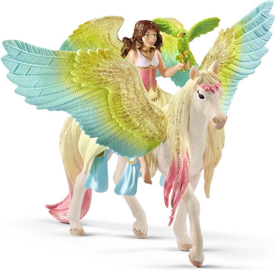 Schleich BAYALA Surah met glitterpegasus Speelfiguur Kinderspeelgoed voor Jongens en Meisjes 5 tot 12 jaar 70566