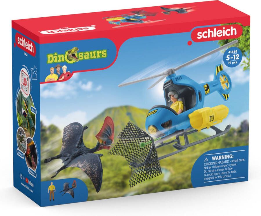 Schleich DINOSAURUS Aanval uit de lucht Speelfigurenset Kinderspeelgoed voor en 5 tot 12 jaar 10 Onderdelen