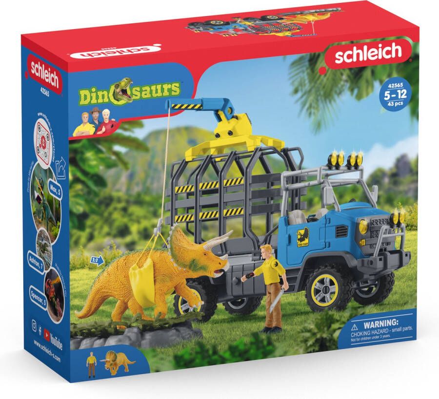Schleich DINOSAURUS Dinosauriërs truckmissie Kinderspeelgoed voor Jongens en Meisjes 4 tot 12 jaar 42565