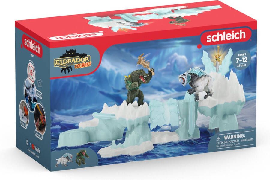 Schleich ELDRADOR CREATURES Speelfigurenset Aanval op de IJsrotsen Kinderspeelgoed voor Jongens en Meisjes 7 tot 12 jaar 6 Onderdelen 42497