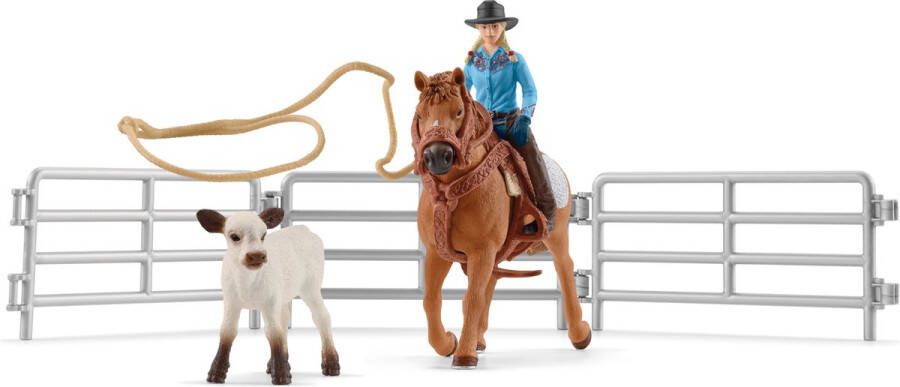 Schleich FARM WORLD Team roping met cowgirl Kinderspeelgoed voor Jongens en Meisjes 3 tot 8 jaar 42577