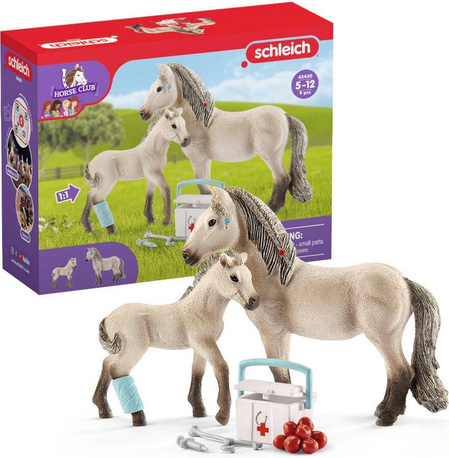Schleich HORSE CLUB Hannahs verbanddoos Speelfigurenset Kinderspeelgoed voor Jongens en Meisjes 5 tot 12 jaar 7 Onderdelen