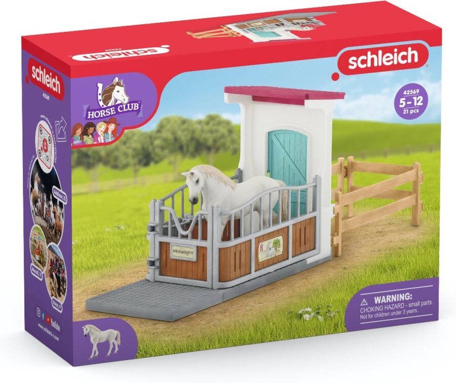 Schleich HORSE CLUB Paardenbox Speelfigurenset Kinderspeelgoed voor Jongens en Meisjes 5 tot 12 jaar 42569