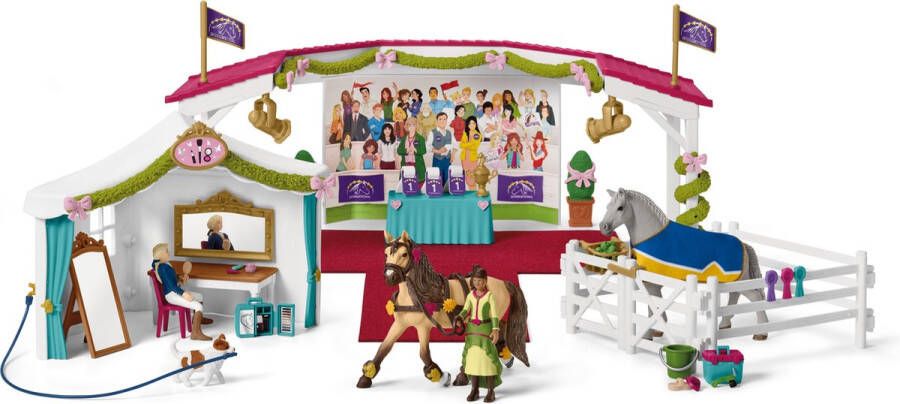 Schleich Horse Club Speelfigurenset De Grote Paardenshow Kinderspeelgoed voor Jongens en Meisjes 5 tot 12 jaar 116 Onderdelen 42466