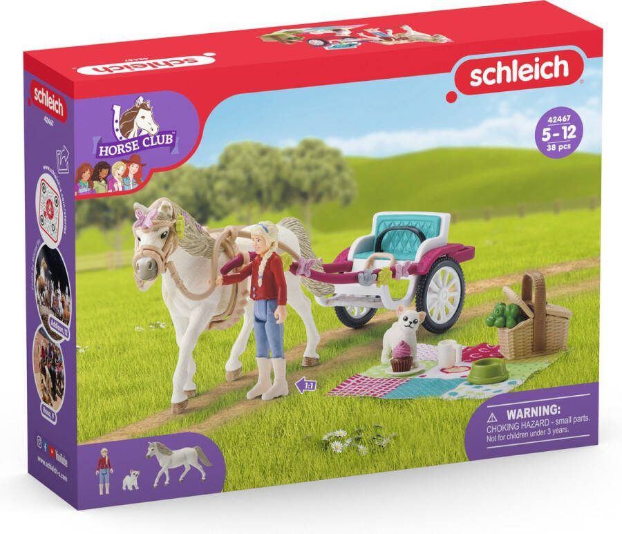 Schleich HORSE CLUB Speelfigurenset Koets voor paardenshow Kinderspeelgoed voor Jongens en Meisjes 5 tot 12 jaar 33 Onderdelen 42467