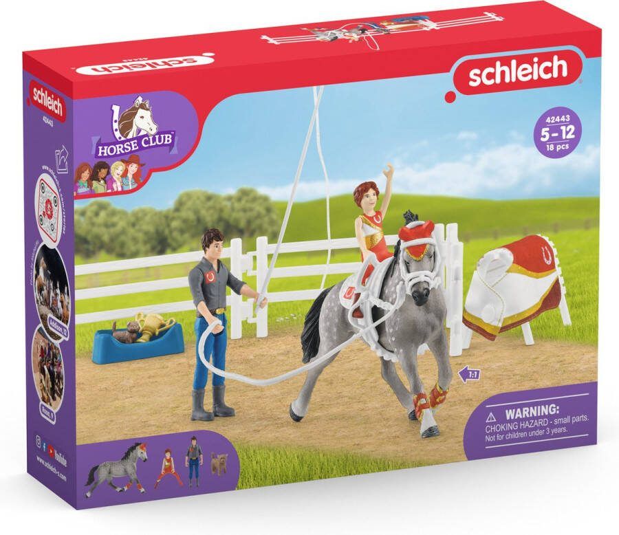 Schleich HORSE CLUB Speelfigurenset Mia's Springset Kinderspeelgoed voor Jongens en Meisjes 5 tot 12 jaar 18 Onderdelen 42443