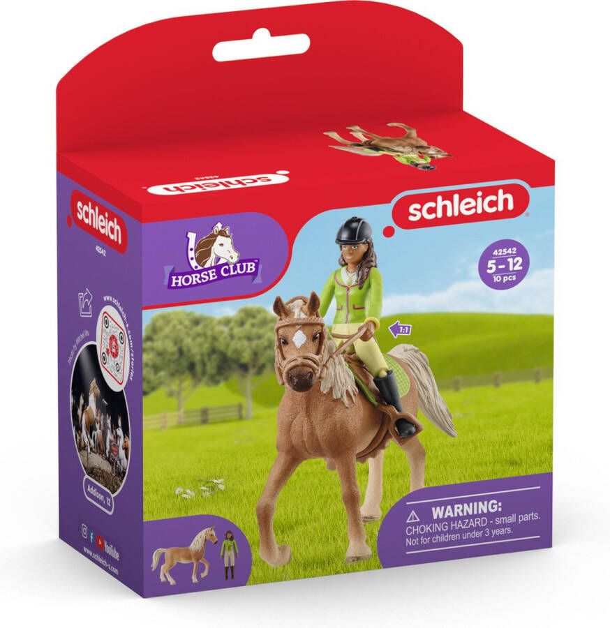 Schleich HORSE CLUB Speelfigurenset Sarah & Mystery Kinderspeelgoed voor Jongens en Meisjes 5 tot 12 jaar 42542