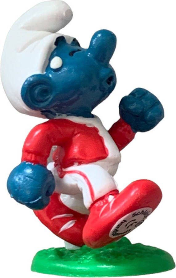 Schleich Joggende Smurf in rode tenue 20172 rennend 6 cm