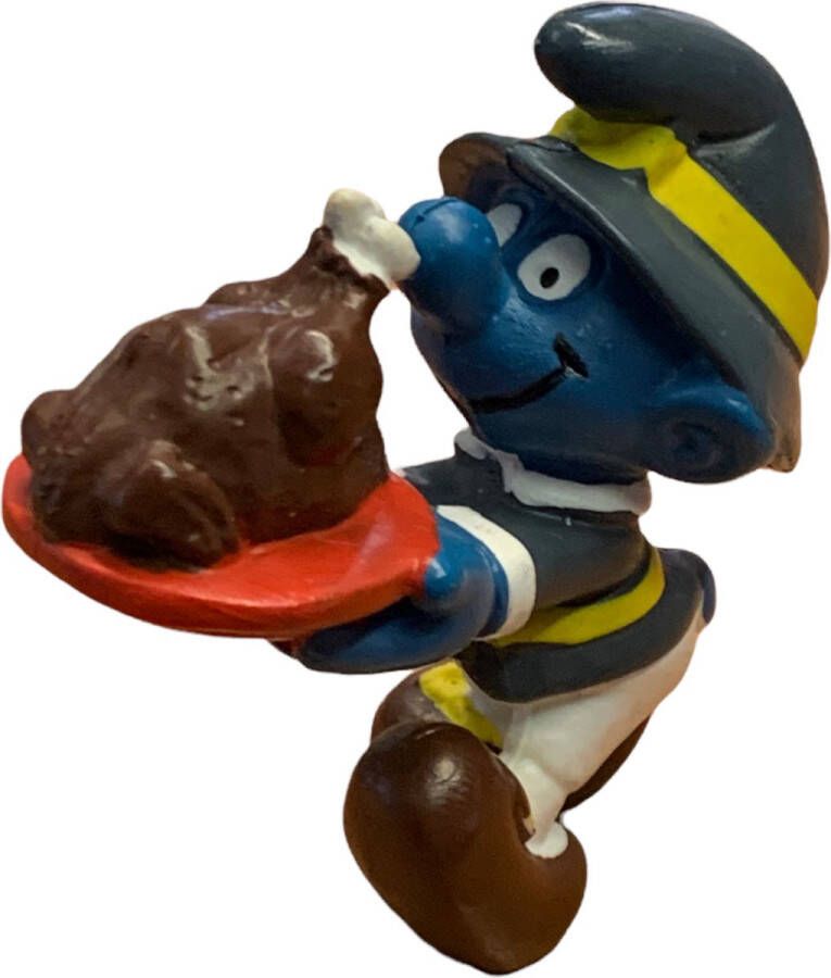 Schleich Kerstsmurf met kalkoen Bank holiday smurf 5 cm De Smurfen