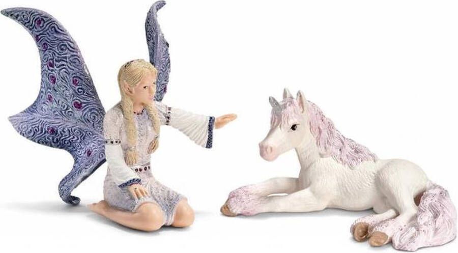 Schleich Lindariel met eenhoornveulen 70424 Speelfiguur Bayala 15 x 8 5 x 18 cm