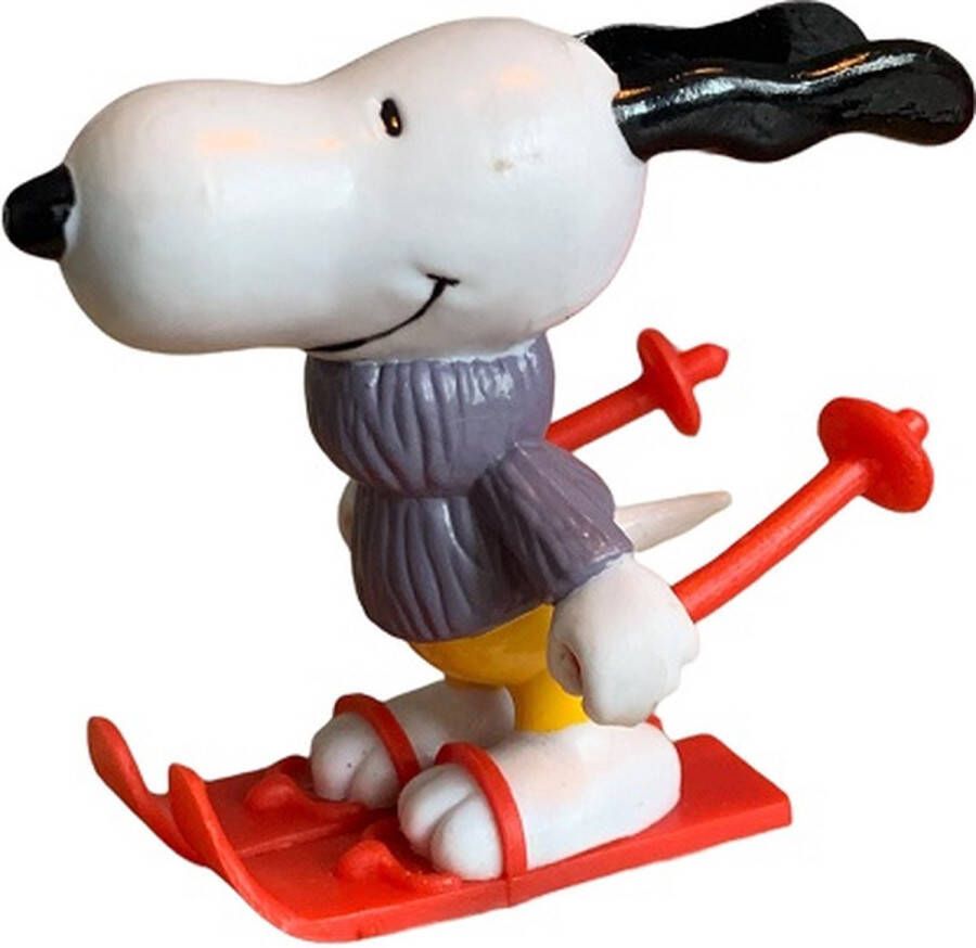 Schleich Peanuts snoopy aan het skieën speelfiguur 6 cm .