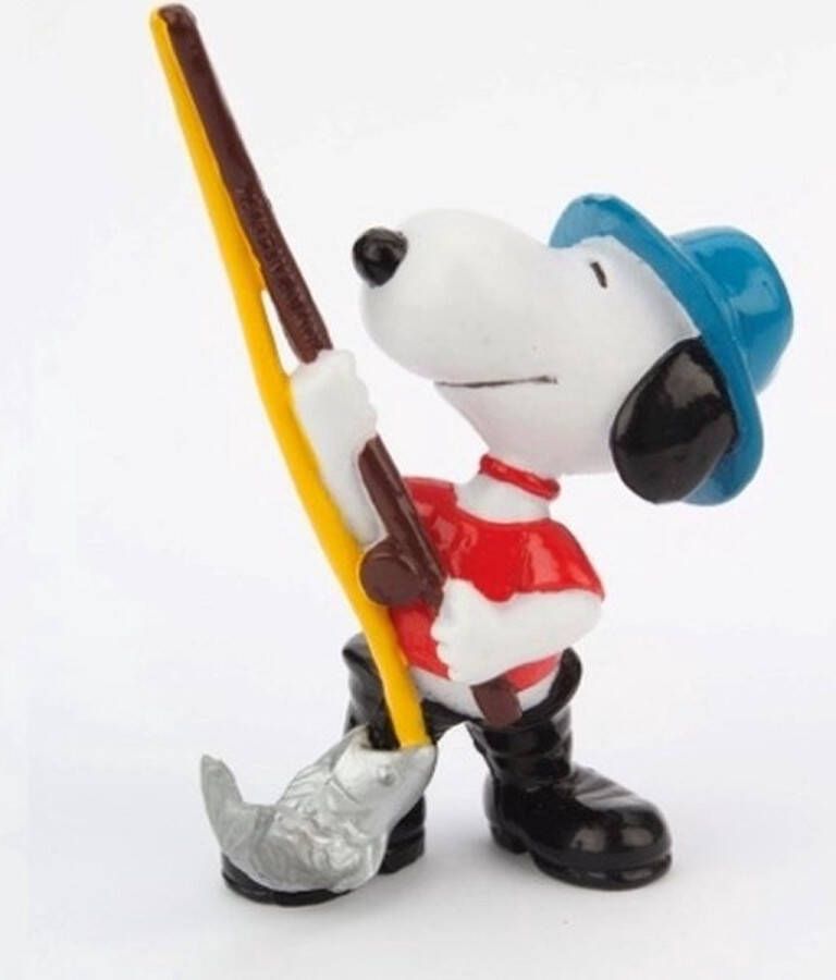 Schleich Peanuts snoopy aan het vissen visser speelfiguur 6 cm .