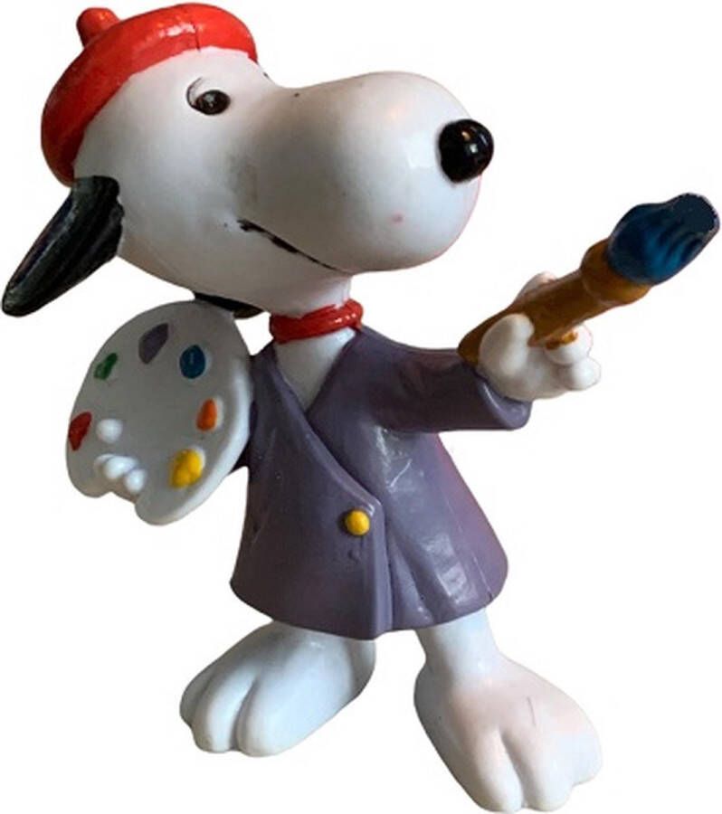 Schleich Peanuts snoopy de schilder speelfiguur 6 cm .