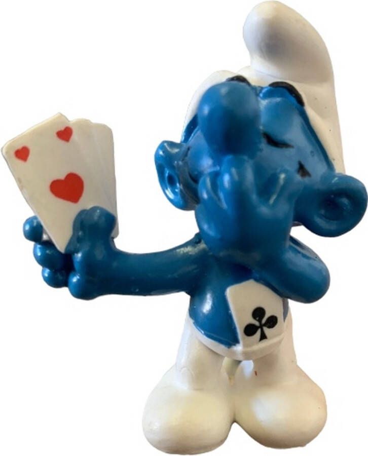 Schleich Smurf spelend met kaarten Harten en klaver 20056 figuurtje 6 cm
