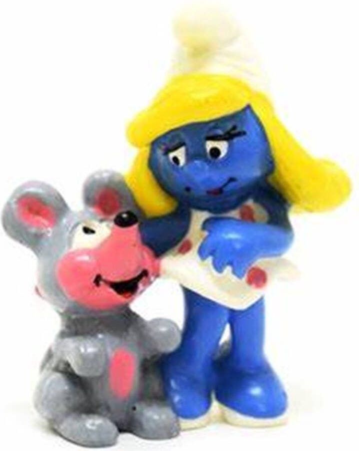 Schleich Smurfin met muis De Smurfen 20410 5 cm
