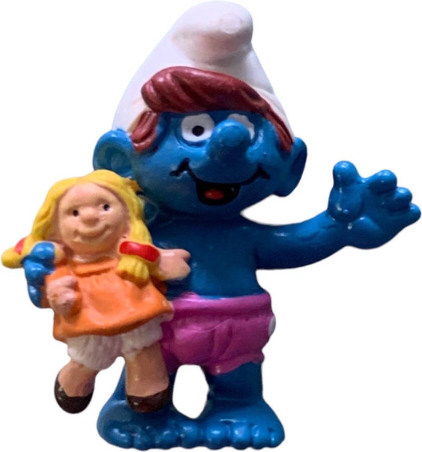 Schleich Smurfje met baby pop kleuter 20446 5 cm