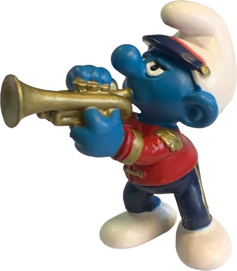 Schleich speelfiguur smurf met trompet De Smurfen 20479 6 cm