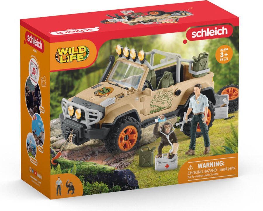 Schleich WILD LIFE Terreinwagen met lier Speelfigurenset Kinderspeelgoed voor Jongens en Meisjes 3 tot 8 jaar