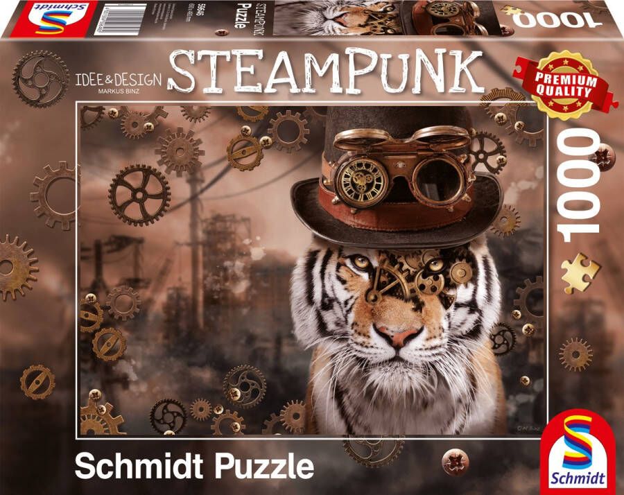 Schmidt 999 Games Legpuzzel Steampunk Tijger 1000 Stukjes