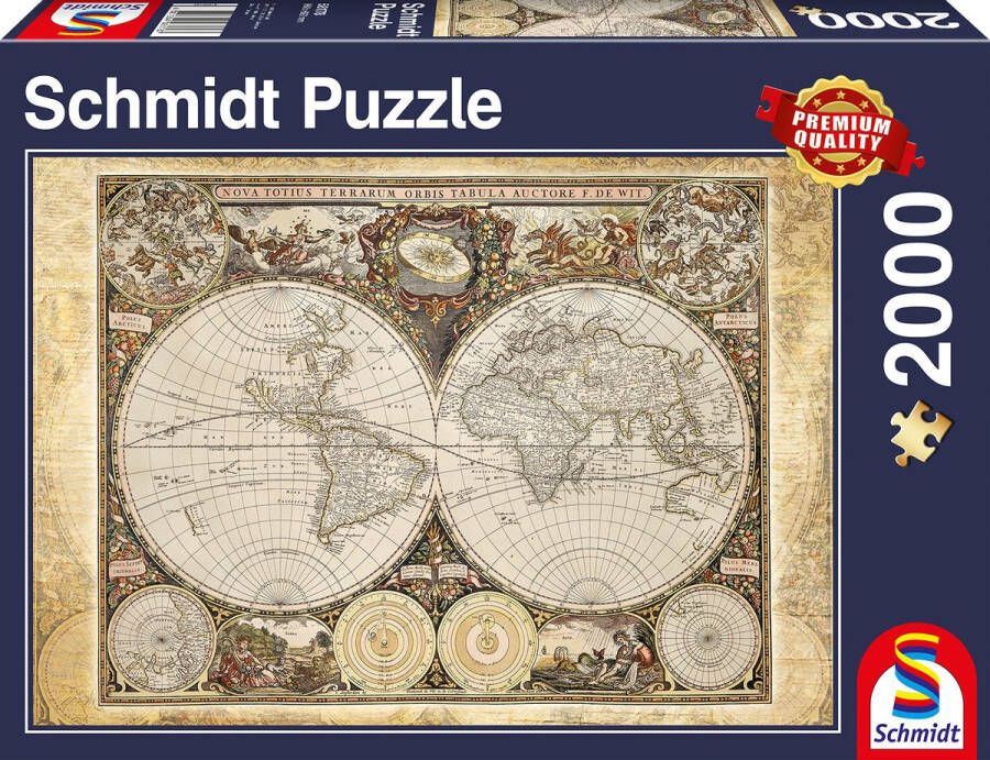 Schmidt puzzel Historical Map 2000 stukjes