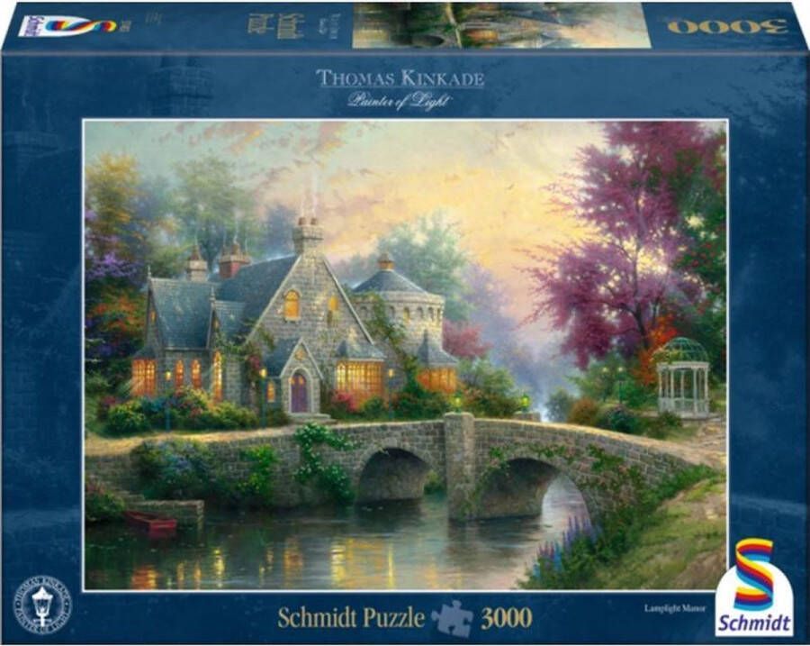 Schmidt puzzel kinkade verlicht landgoed 3000 stukjes