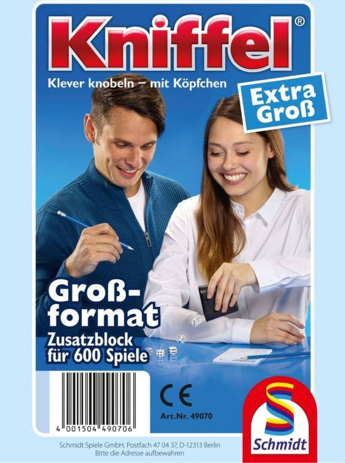 Schmidt Kniffelblock groß 100 Blatt