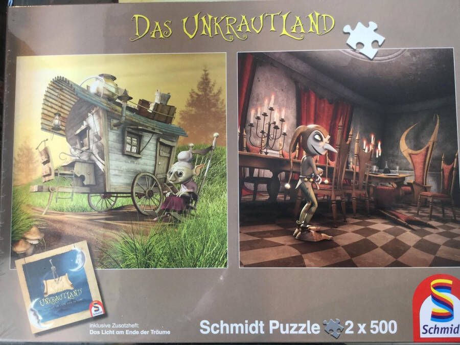 Schmidt Legpuzzel 2 x 500 stukjes Unkrautland De koboldvrouw & De Hofnar puzzel