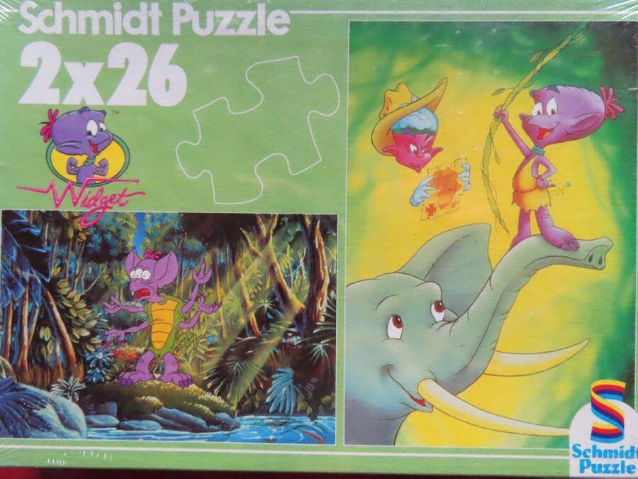 Schmidt Legpuzzel 2x26 stukjes Widget in de Jungle