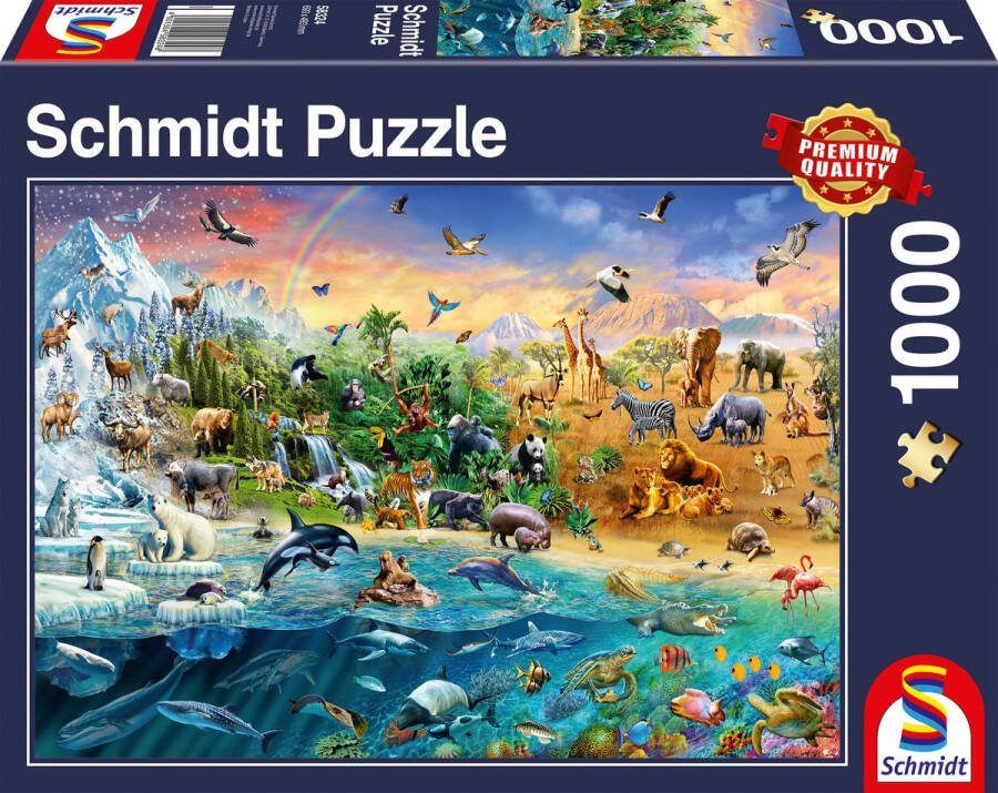 Schmidt Legpuzzel Dierenrijk Karton 1000 Stukjes