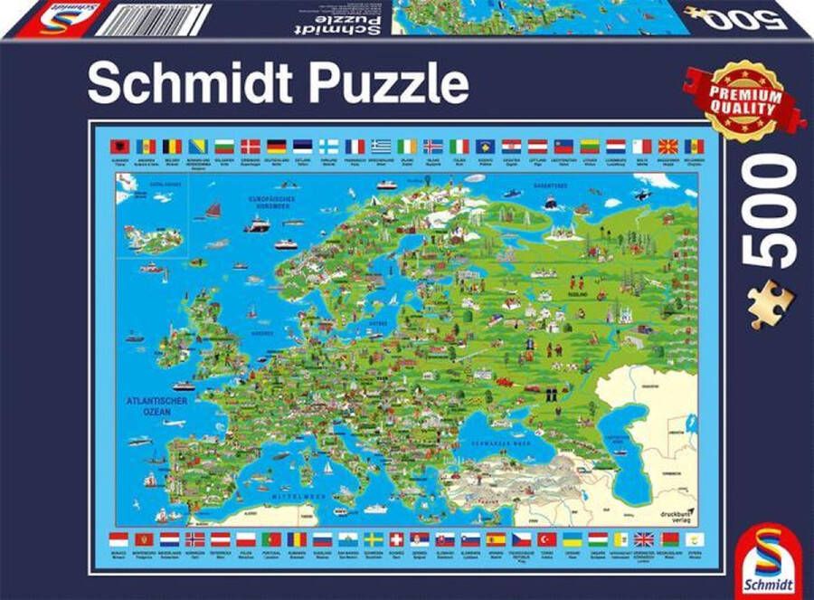 Schmidt Ontdek Europa! 500 stukjes Puzzel 10+