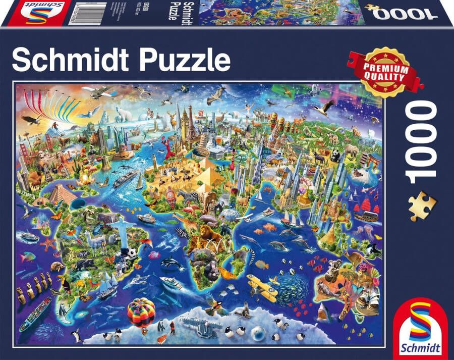 Schmidt Ontdek onze wereld 1000 stukjes Puzzel