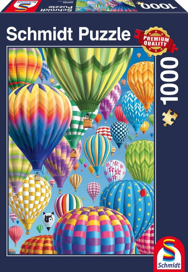 Schmidt puzzel Bonte Ballonen in de lucht 1000 stukjes 12+