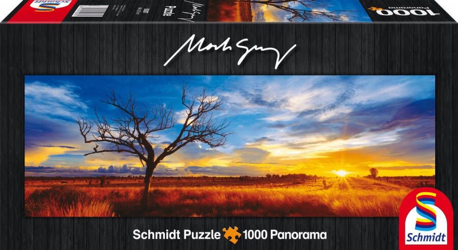 Schmidt Puzzel Desert Oak bij zon's ondergang Panorama 1000 Stukjes
