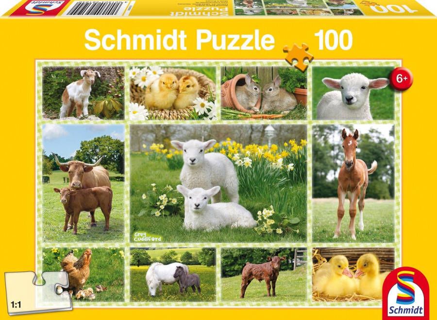 Schmidt puzzel Jonge Boerderijdieren 100 stukjes 6+