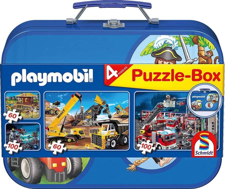 Schmidt Puzzel: Playmobil Puzzelkoffer Kinderpuzzel