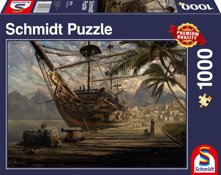 Schmidt Puzzle legpuzzel Ship at Anchor karton 1000 stukjes