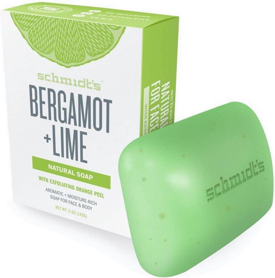 Schmidt 's Bergamot + Lime Natural Soap Bar 142 g