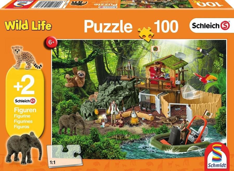 Schmidt Legpuzzel Kroko Onderzoeksstation Karton 100 Stukjes