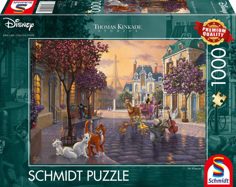 Schmidt Spiele Disney The Aristocats Contourpuzzel 1000 stuk(s) Dieren