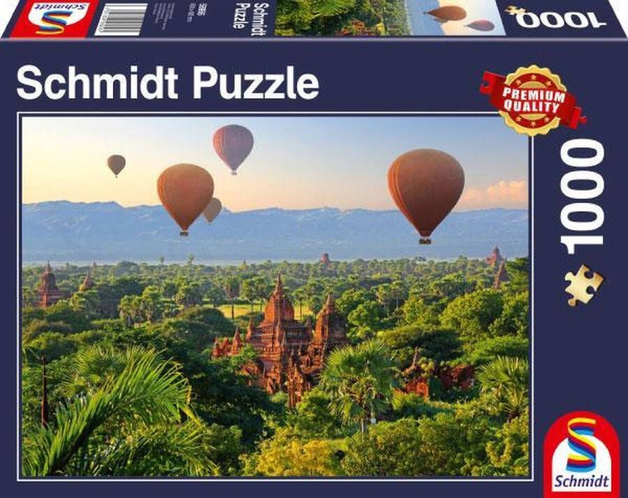 Schmidt Spiele Hot air balloons Mandalay Myanmar Legpuzzel 1000 stuk(s) Liggend