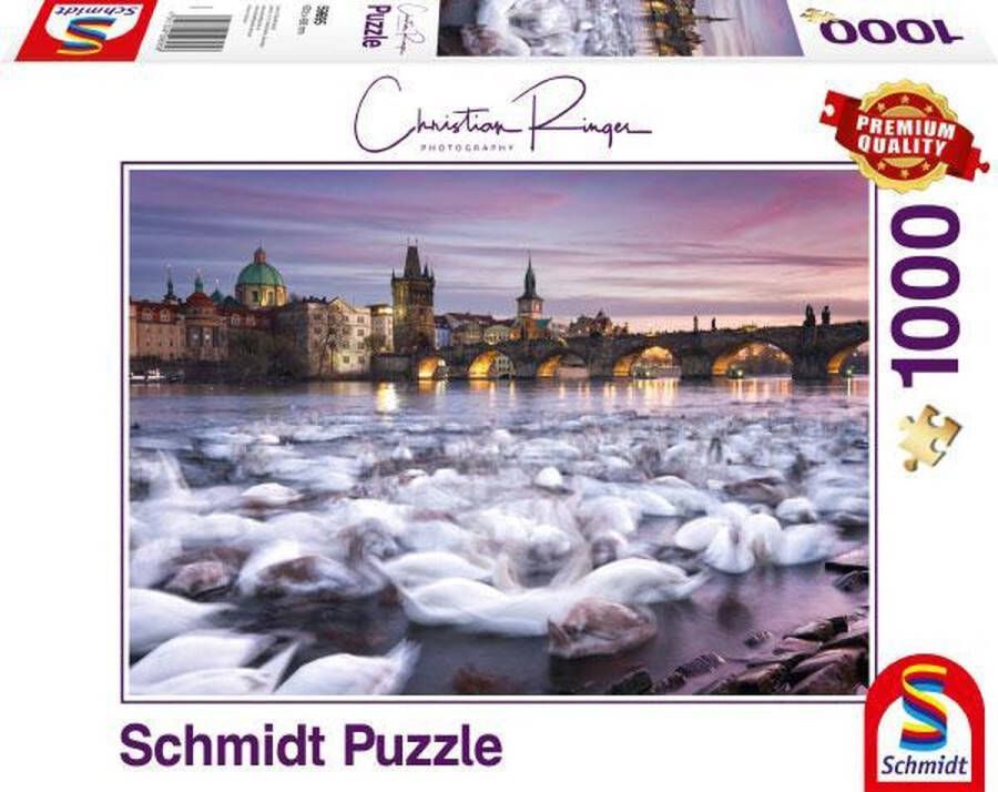 Schmidt Spiele Prague – Swans Legpuzzel 1000 stuk(s) Liggend