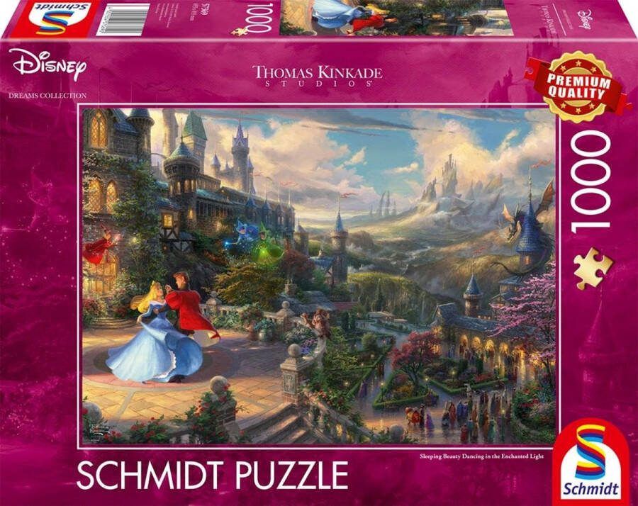 Schmidt Spiele Thomas Kinkade Studios: Disney Dreams Collections Sleeping Beauty Dancing in the Enchanted Light Legpuzzel 1000 stuk(s) Stripfiguren