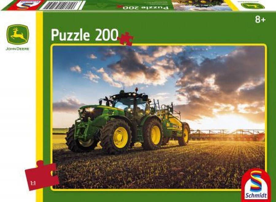 Schmidt puzzel John Deere Tractor 6150 R with Slurry Tanker 200 stukjes