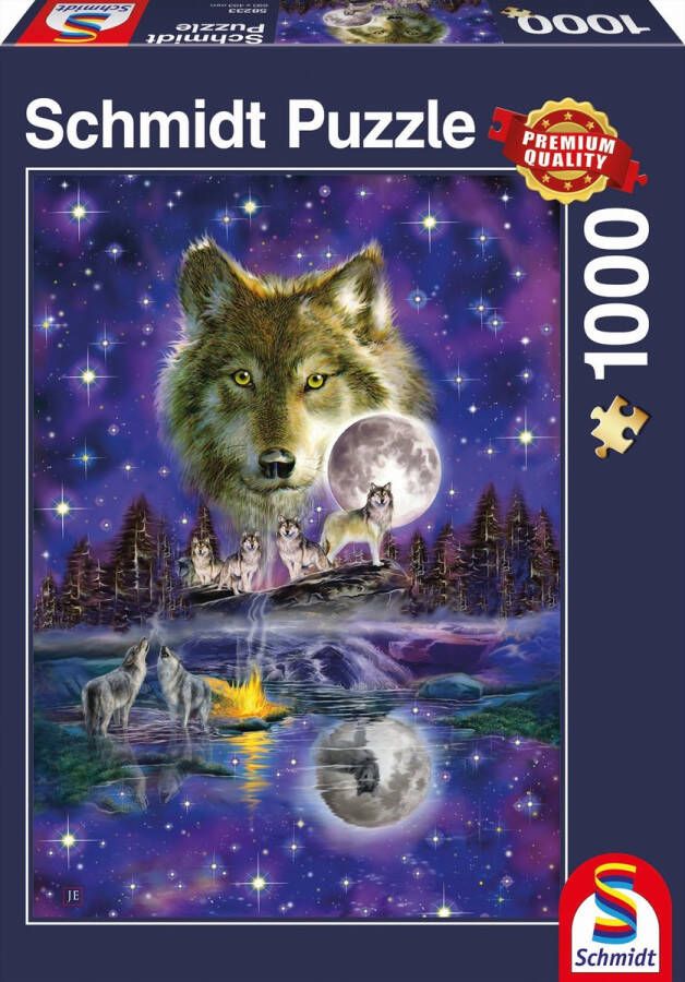 Schmidt Wolf In The Moonlight Puzzel 1000 Stukjes