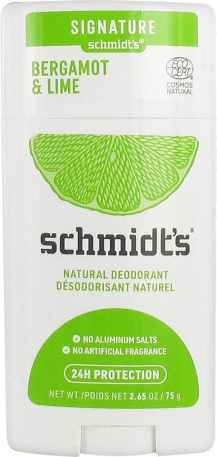 Schmidt's Signature Deodorant Stick Naturel Bergamot en Limoen 75 g
