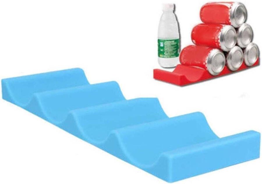 Schneespitze 2 Stuks Plastic Wijnfles Display Stapelen Mat Keukenkast Koelkast Opslagrek Wijnfles Stapelaar Cola Kan Houder Organizer Jar Netjes Organizer Houder