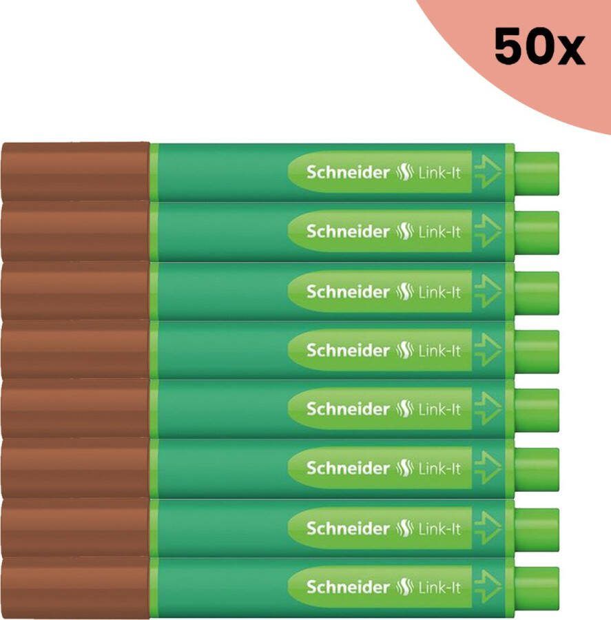 Schneider 50x Viltstift Link-It 1 0mm mahogany-brown