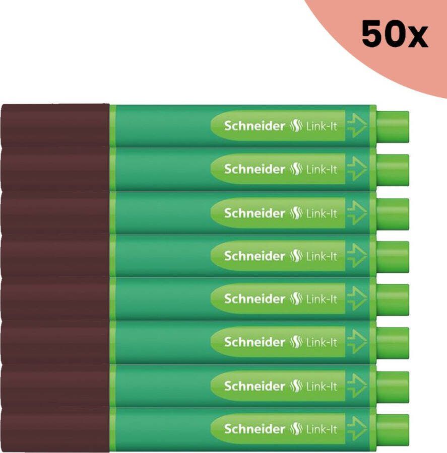Schneider 50x Viltstift Link-It 1 0mm topaz-brown