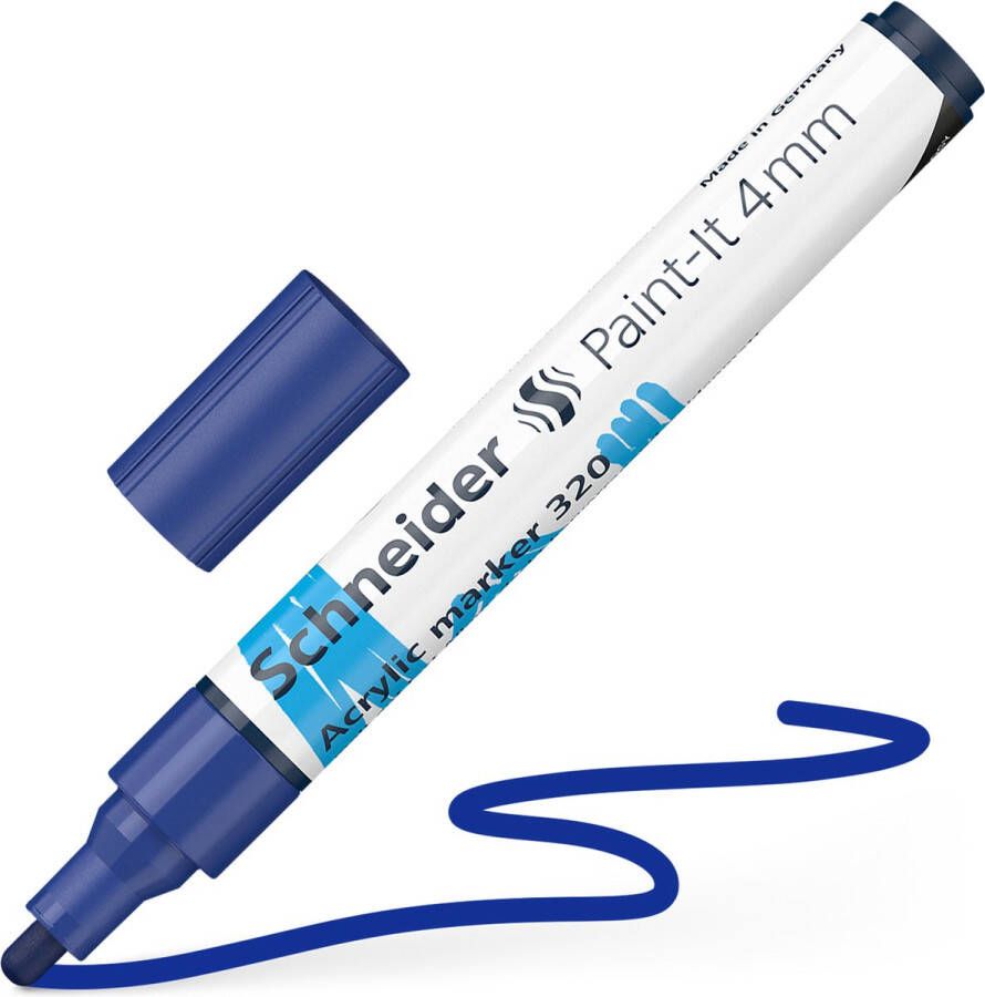 Schneider Schrijfwaren Schneider acrylmarker Paint-it 320 4mm blauw S-120203