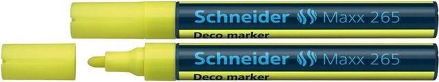 Schneider Schrijfwaren krijtmarker Schneider Maxx 265 geel. Set á 2x S-126505-2